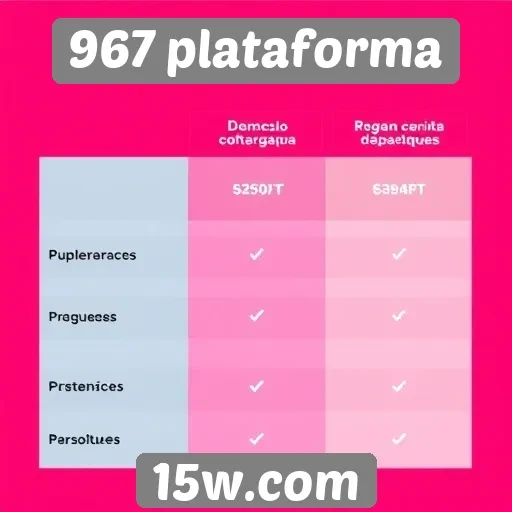 Comparativo entre a 967 plataforma e concorrentes